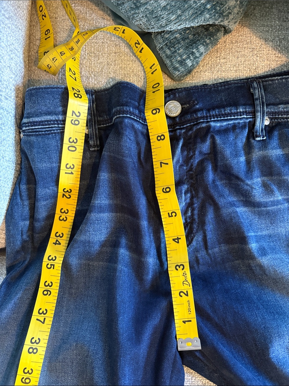 MOTHER The Daydreamer Boot Cut Jeans Night Spice Blue Whiskered Size 29 - Picture 14 of 14